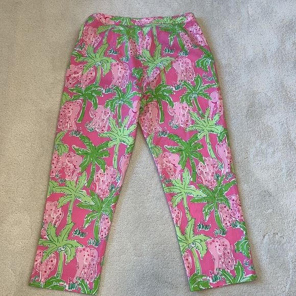 Lilly Pulitzer Pink and Green Capris - Picture 4 of 6